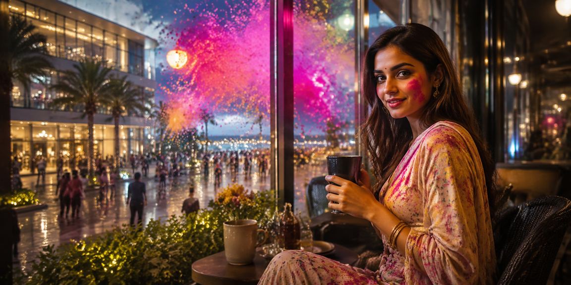Festive Diwali-themed casino gaming scene with glowing lights